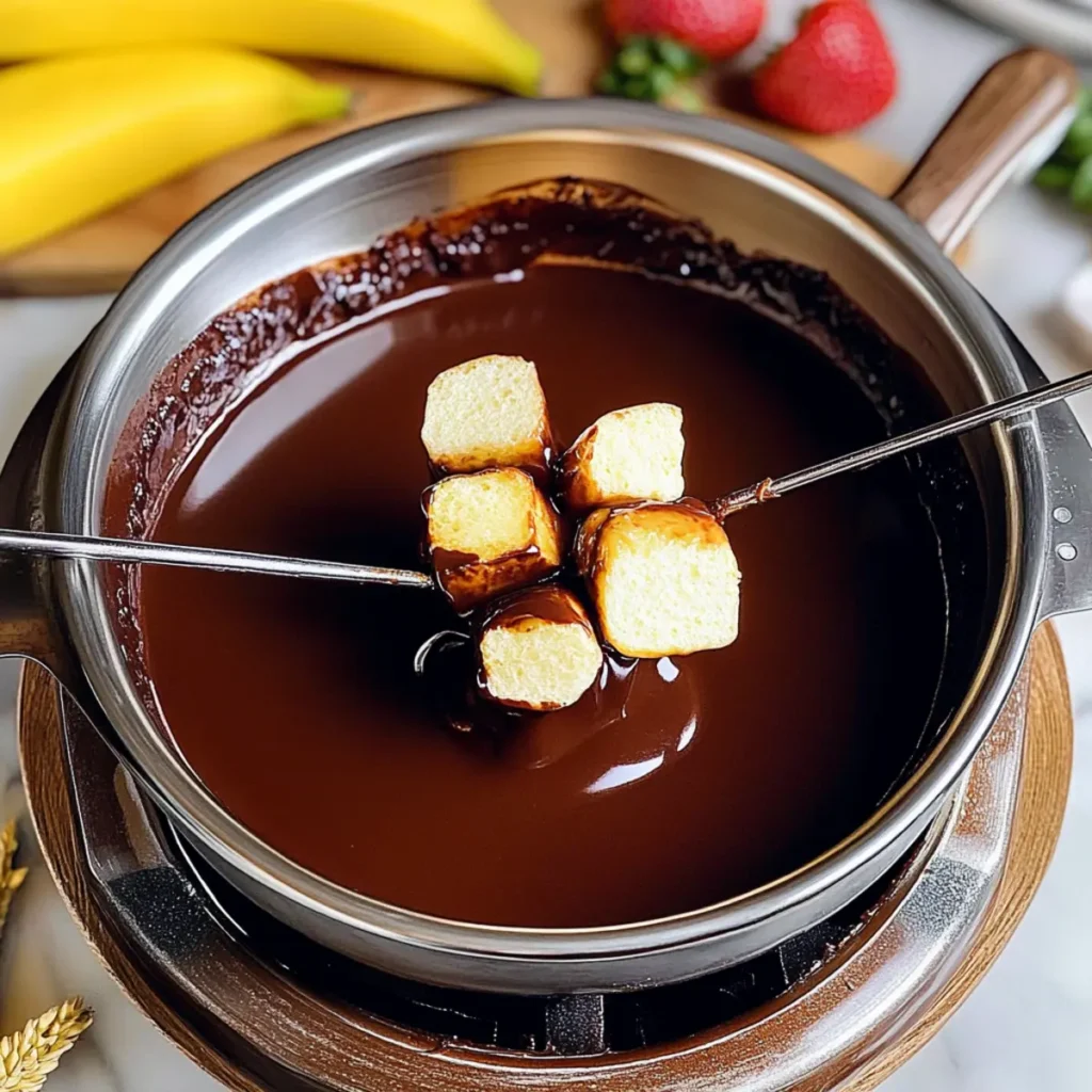 Swiss Style Chocolate Fondue