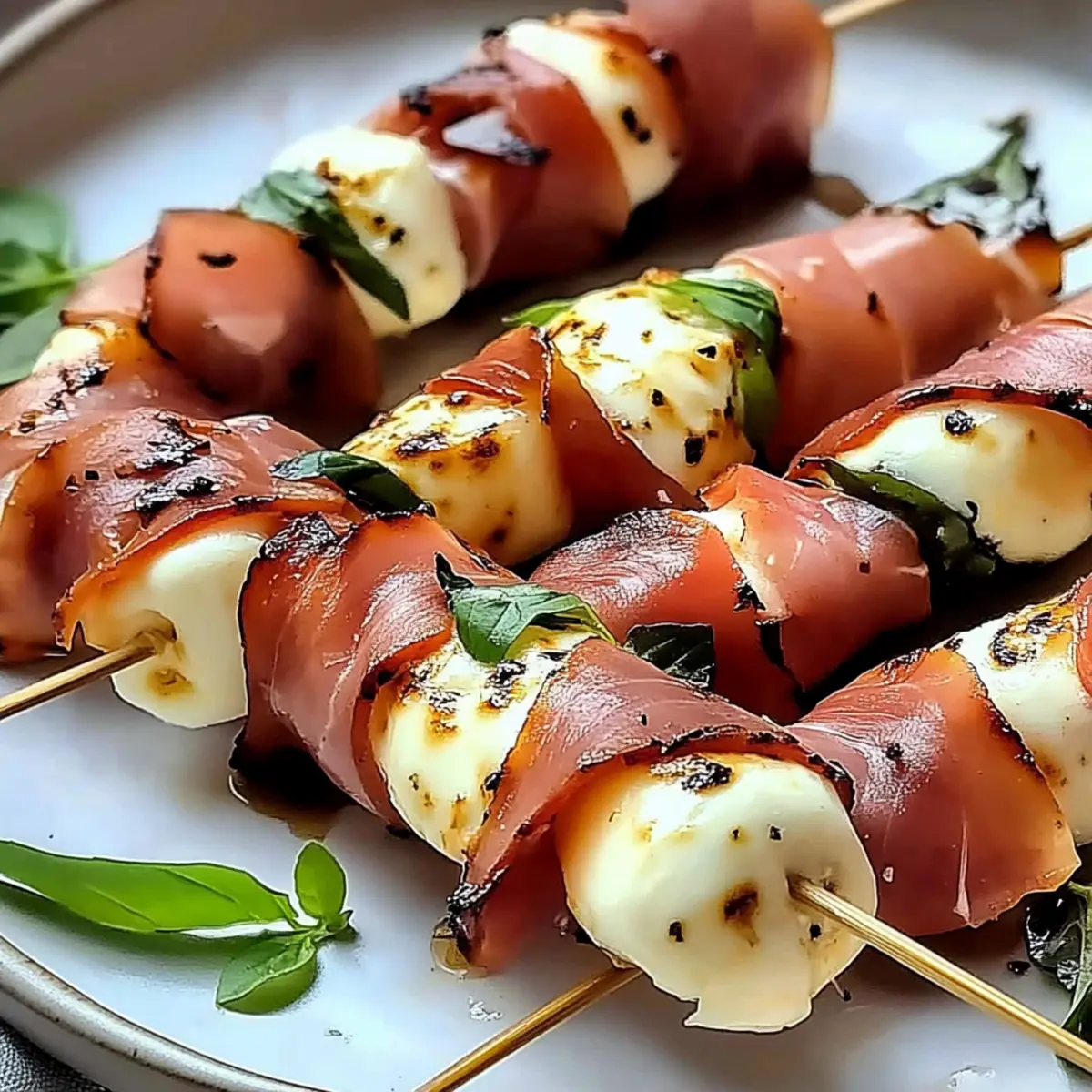 Prosciutto Mozzarella Skewers