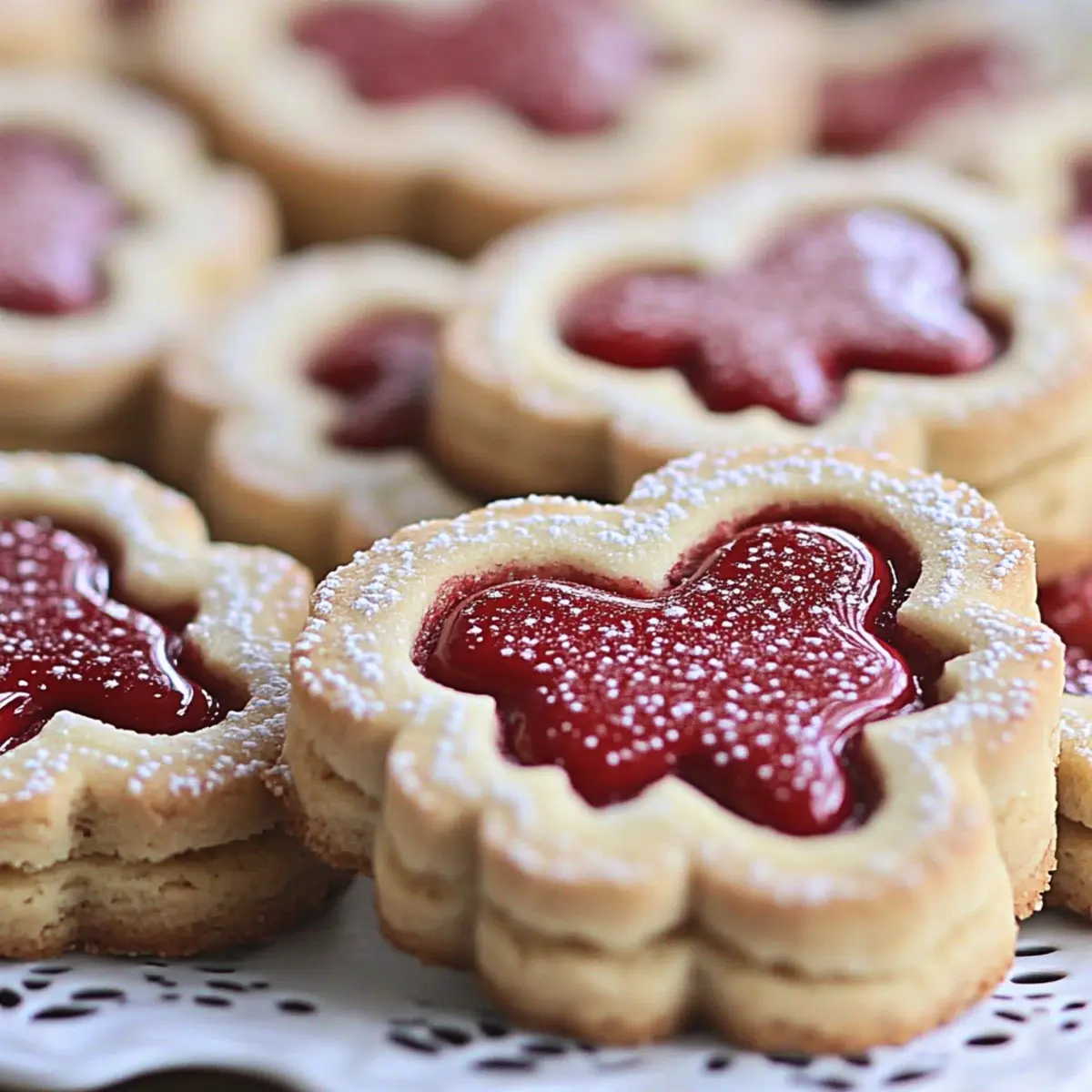 Iced Valentine Linzer Cookies
