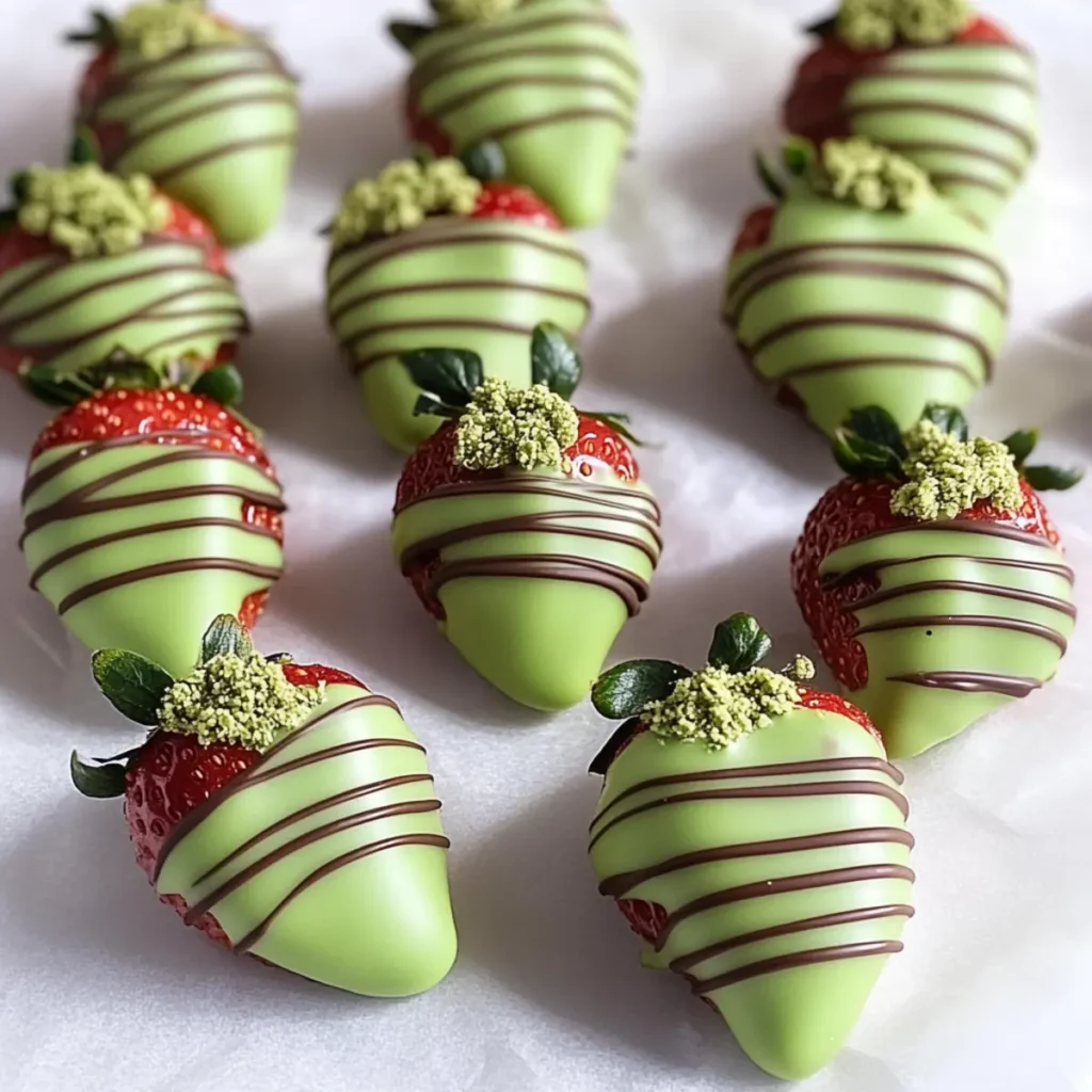 Matcha Chocolate Strawberries