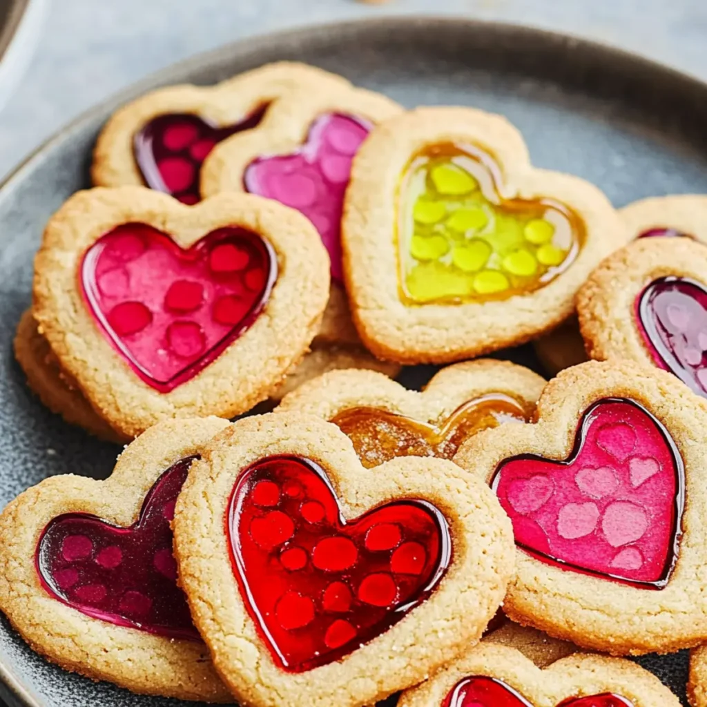Stained Glass Valentine Cookies