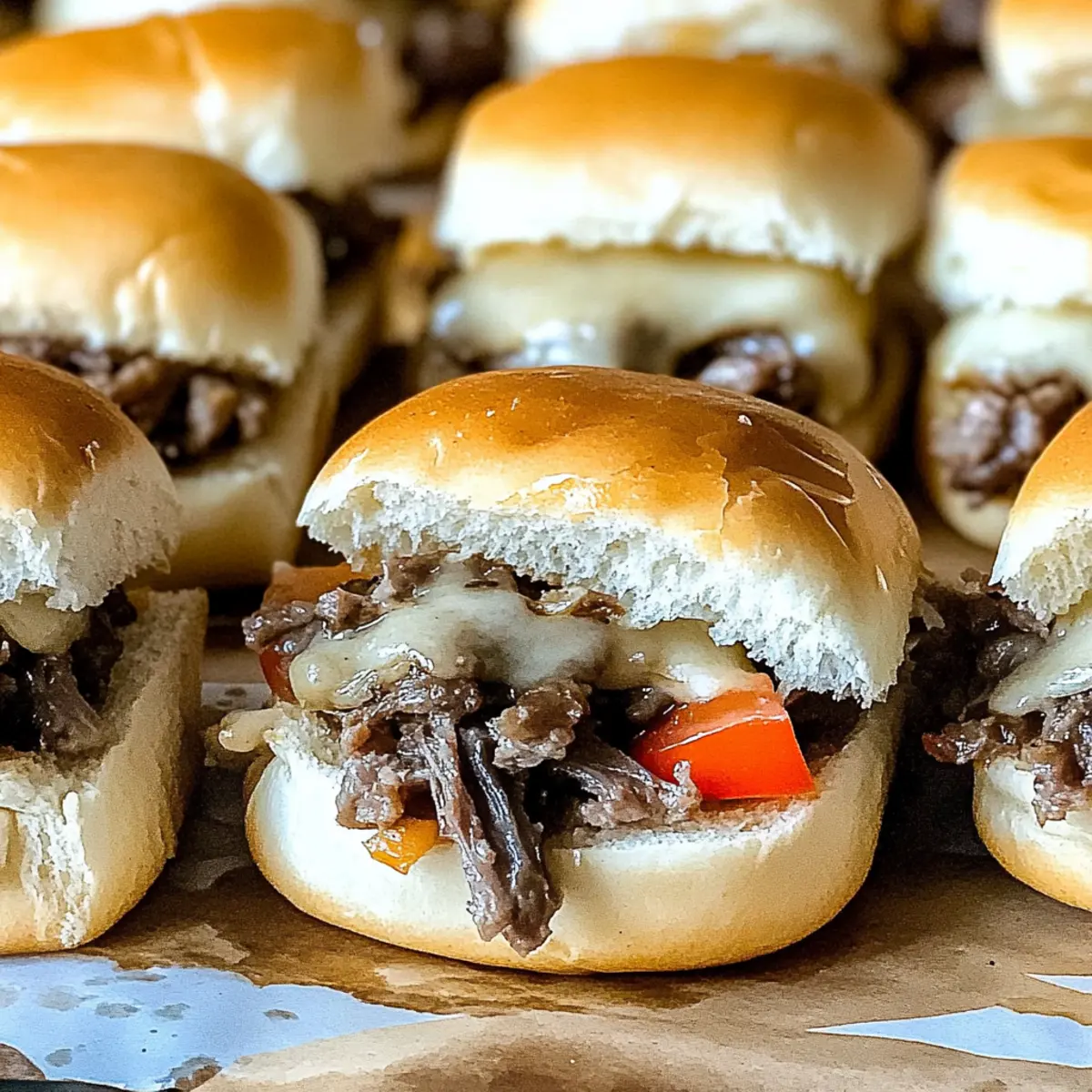 Philly Cheesesteak Sliders