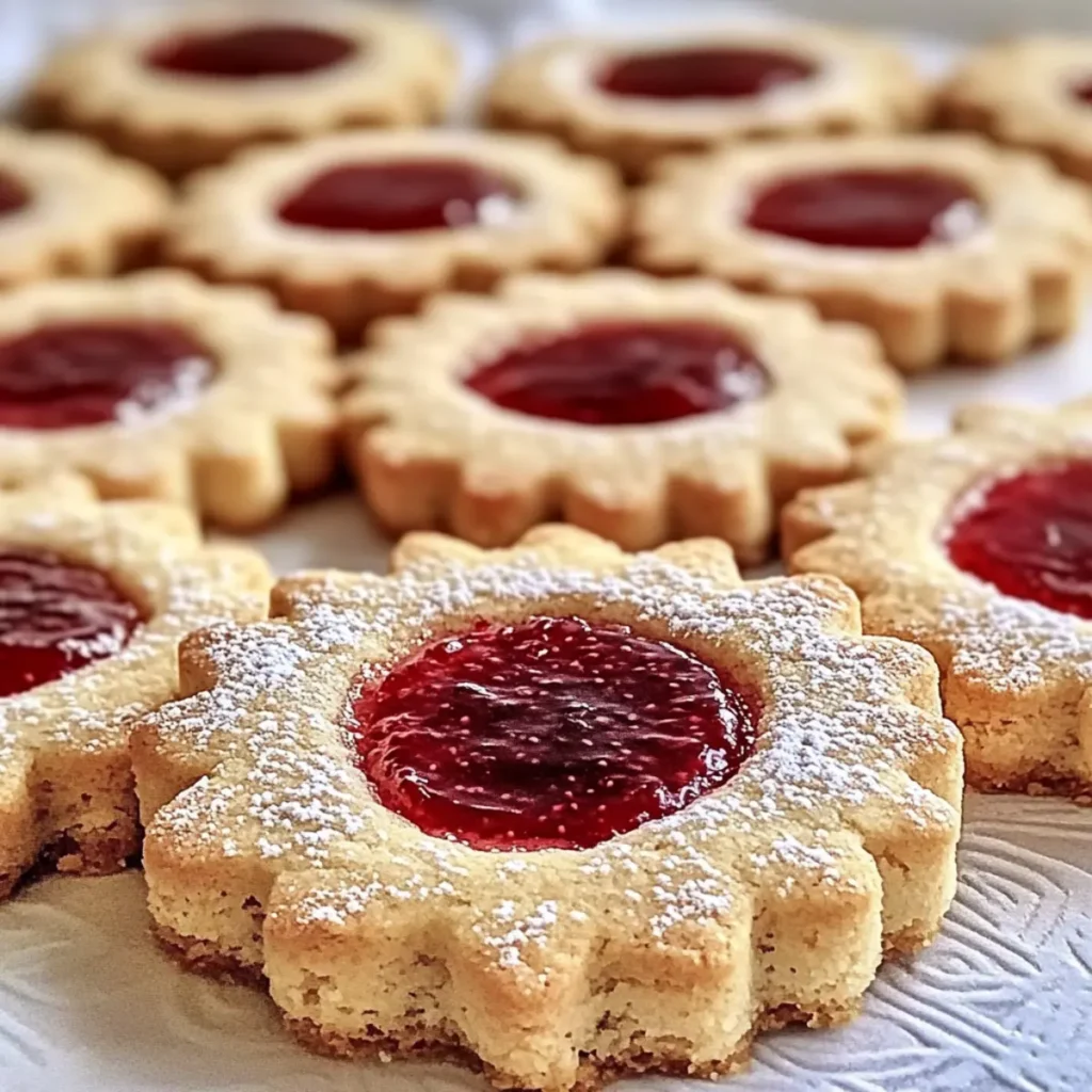 Strawberry Jam Linzer Cookies