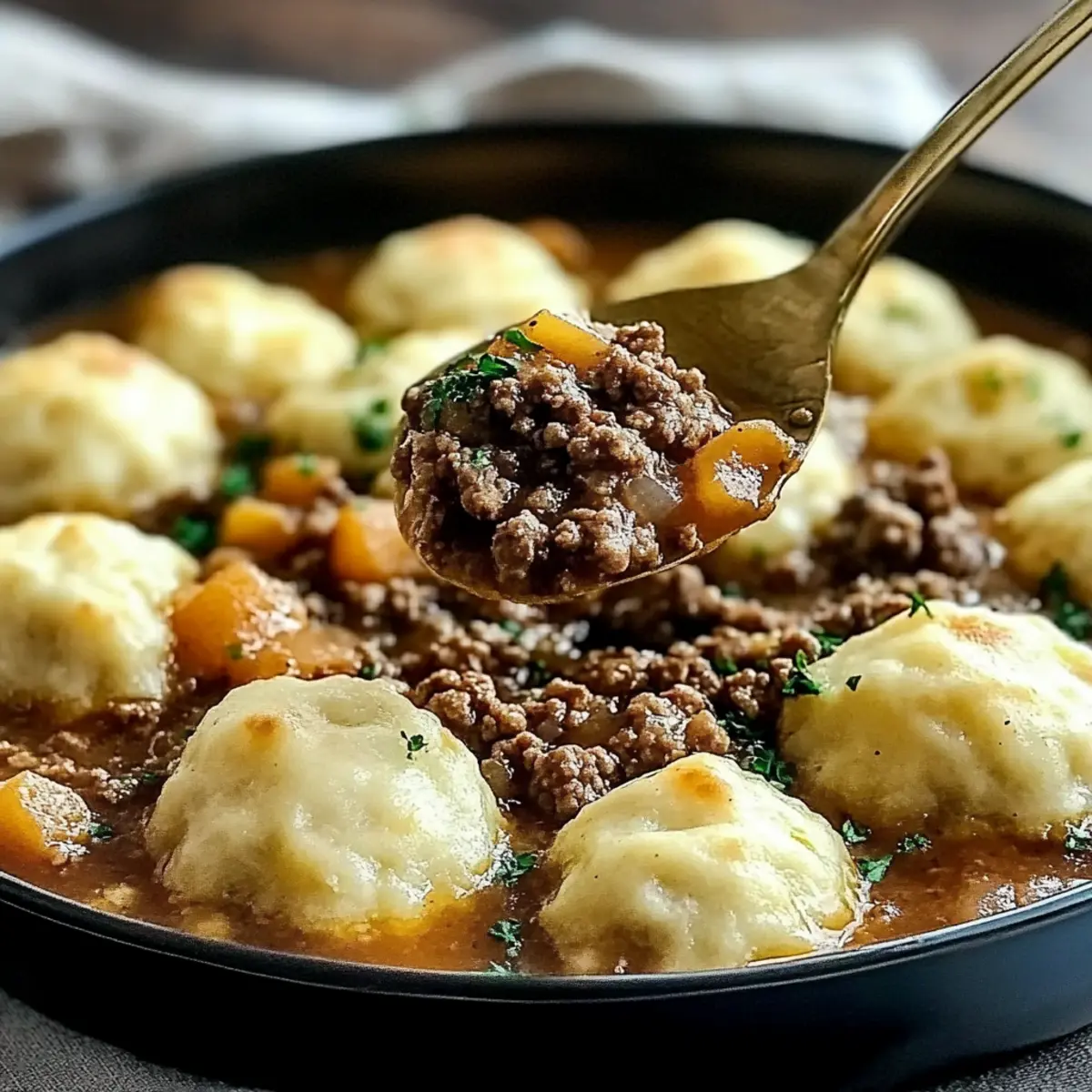 Ground Beef and Dumplings