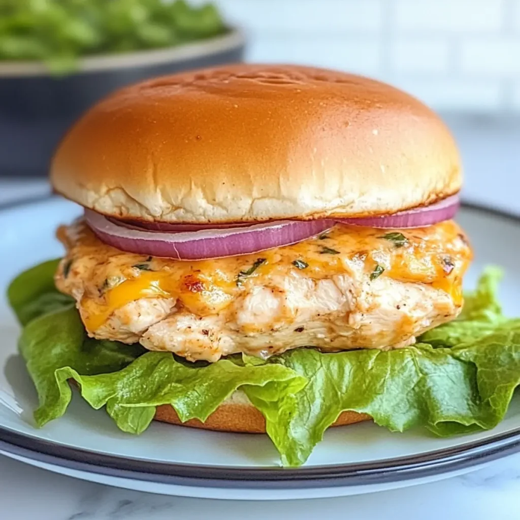 Cheddar Ranch Chicken Burgers