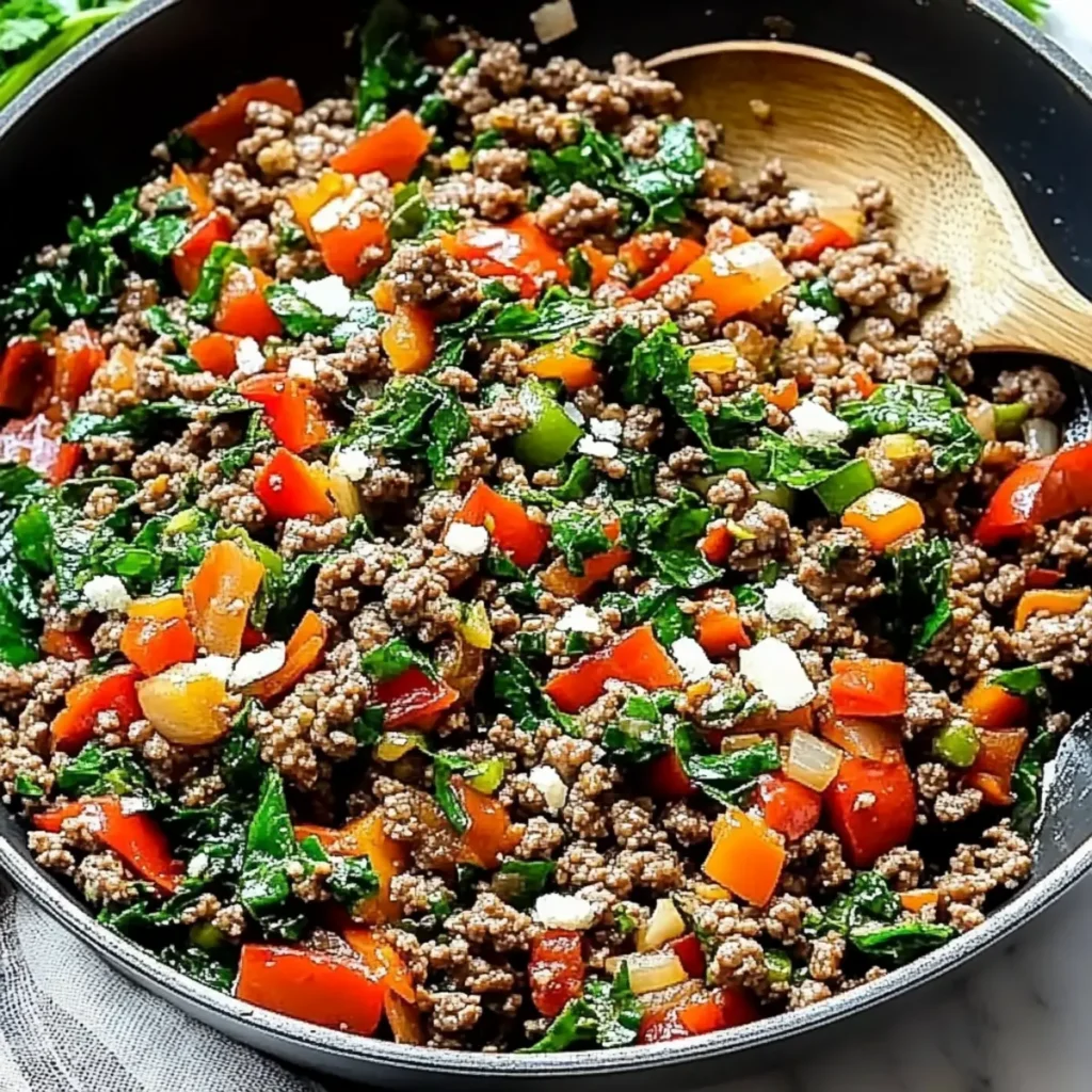 Mediterranean Ground Beef Stir Fry