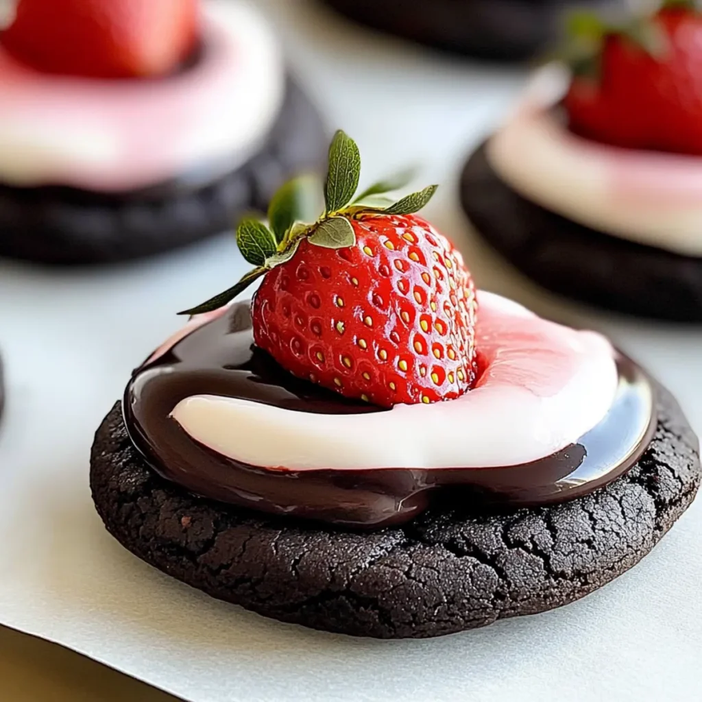 Chocolate Strawberry Cutout Cookies