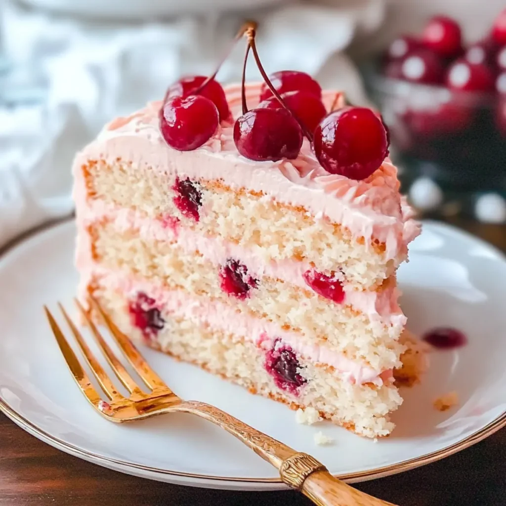 Vintage Cherry Chip Layer Cake