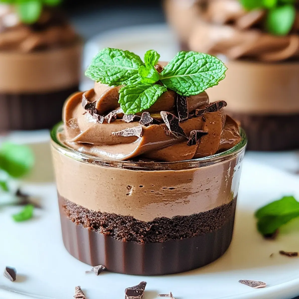 Mint Chocolate Mousse Cups