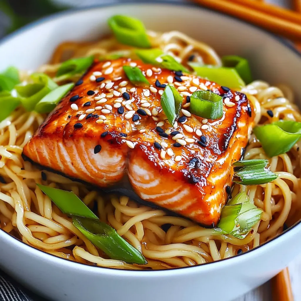 Asian Salmon and Noodles